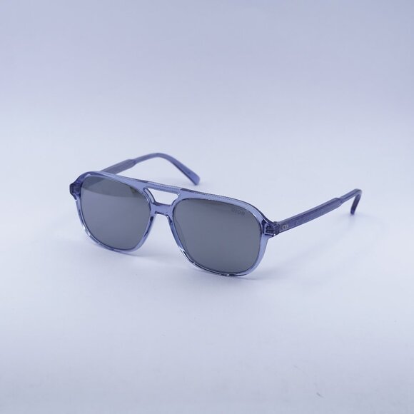 Dior INDIOR N1I 80A4 Sunglasses Transparent Blue Square Frame, Mirror Lenses - Picture 2 of 9
